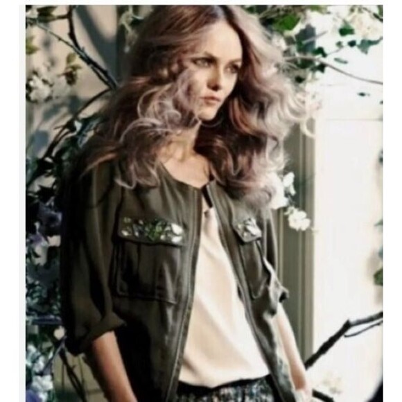 H&M Olive Beaded Utility Jacket - Medium - Picture 1 of 9